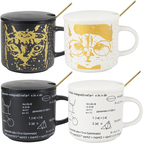 Чашка керам. 320мл "Science" з кришкою та ложкою №20632/S&T/(1)(24) — фото товару | Канцелярський Сад