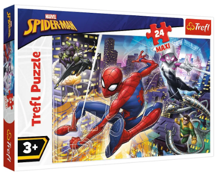 Пазли Trefl 24ел. Maxi Відважна Людина-павук. Марвел №14289(8) — фото товару | Канцелярський Сад