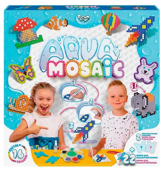 Набір креативної творчості "Aqua Mosaic" середн. №AM-01-02 (укр)/DankoToys/(10) — фото товару | Канцелярський Сад