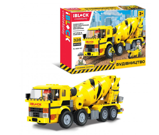 Конструктор "IBlock" Будівництво 328дет.,в кор-ці,38х26х6см №PL-920-107(15)(30) КІ — фото товару | Канцелярський Сад
