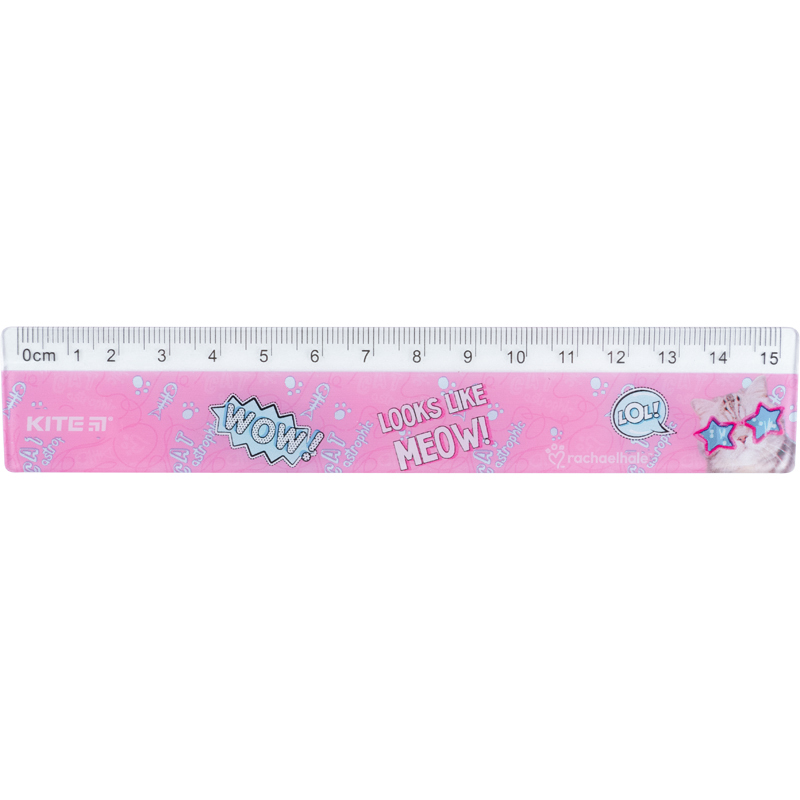Лінійка пласт. 15см "Kite" №R22-090 RH(100) — фото товару | Канцелярський Сад