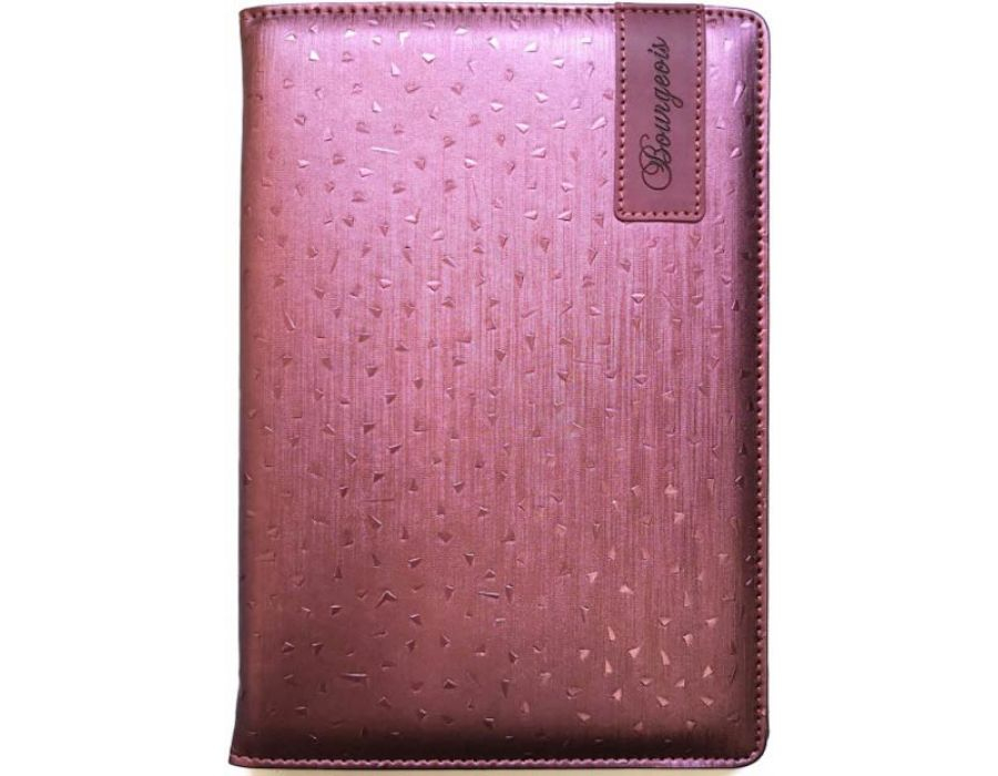 Блокнот А5 80арк. кліт. шкірзам. №9212/Мандарин/(40) — фото товару | Канцелярський Сад