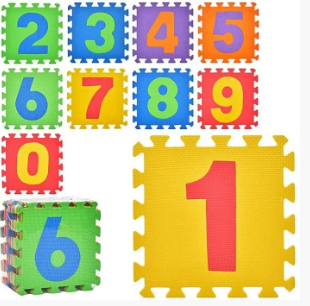 Килимок-мозаїка 30х30см,цифри,10дет.,в кульку,30х30х8см №M0375-2(12) — фото товару | Канцелярський Сад