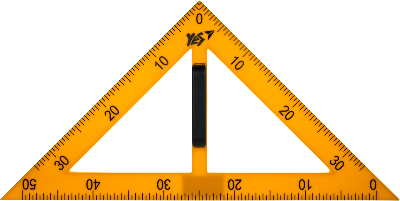 Трикутник пласт. "Yes" для дошок,рівнобедрений №370531(50) — фото товару | Канцелярський Сад