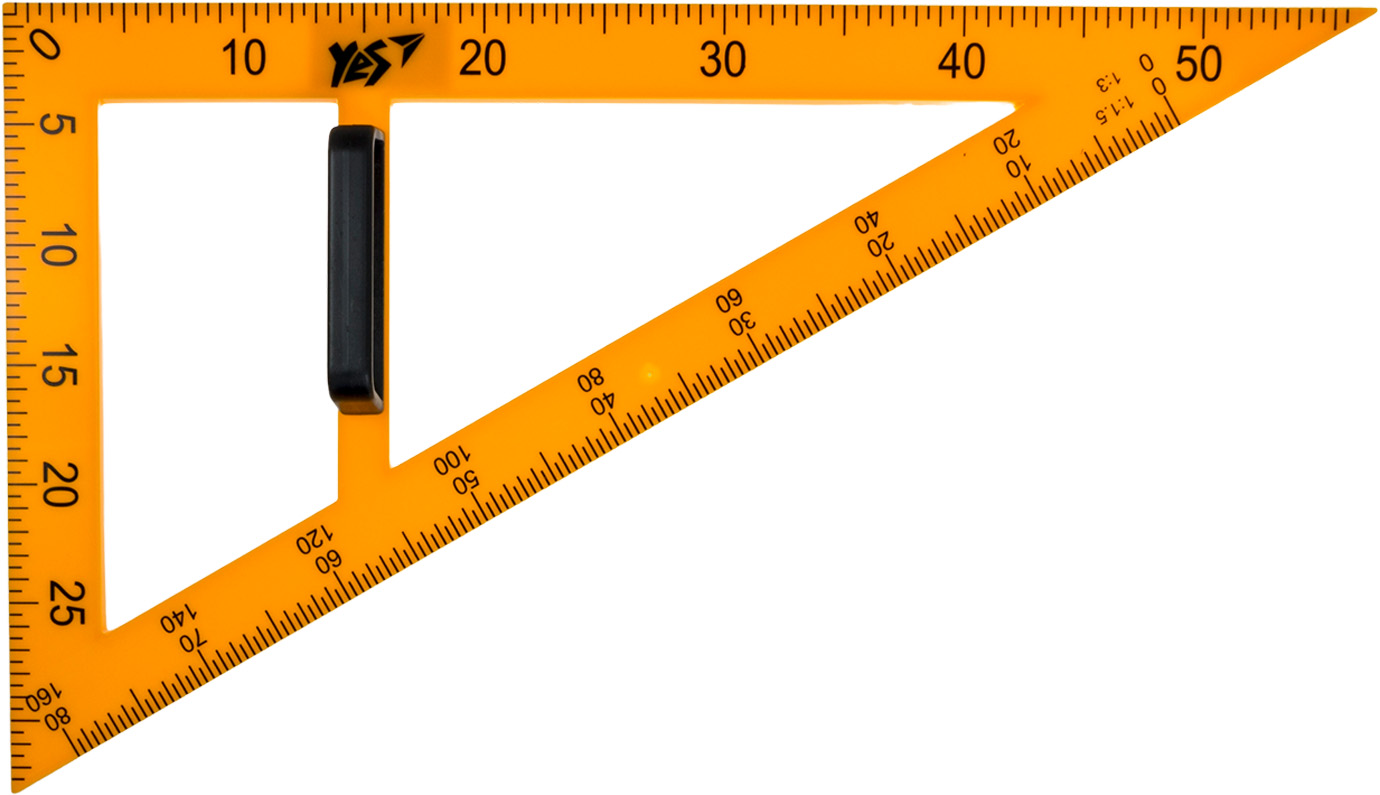 Трикутник пласт. "Yes" для дошок,прямокутний №370530(50) — фото товару | Канцелярський Сад