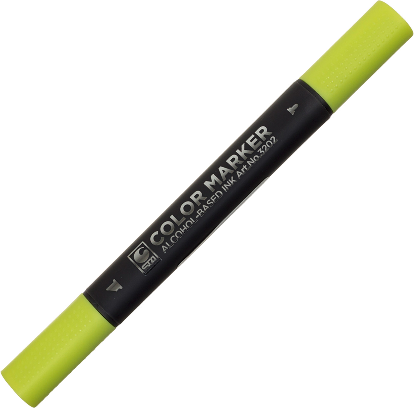 Маркер худож. двостор. "STA" №3202-48 жовто-зелений(6) — фото товару | Канцелярський Сад