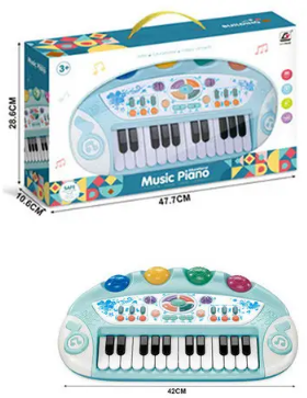 Синтезатор 24 клавіші,42 см,демо,муз,світло,запис,на бат-ці,в кор-ці №CY-7063B(9) — фото товару | Канцелярський Сад