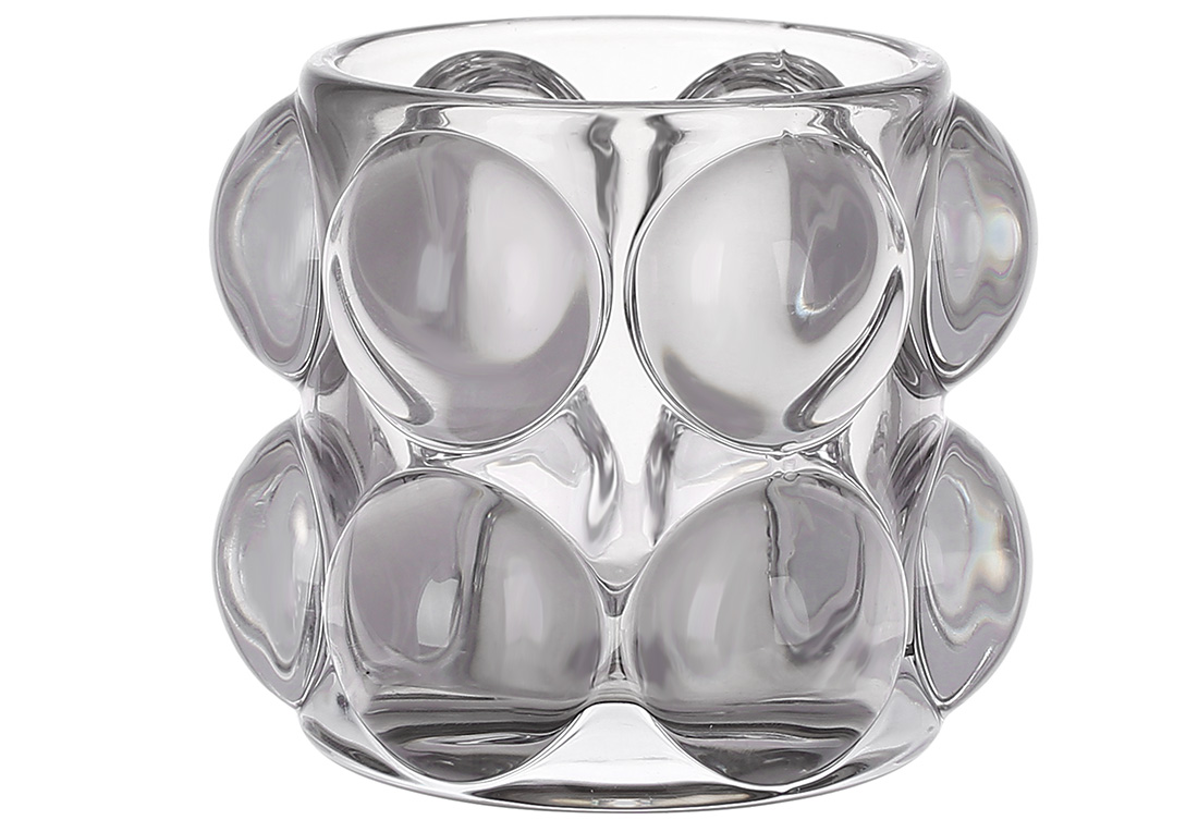 Підсвічник скло "Bauble" 7см сірий №591-387/Bonadi/(24) — фото товару | Канцелярський Сад