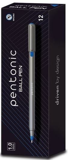 Ручка кульк. масл. "Linc" №412202 Pentonic 1мм синя(3)(12) — фото товару | Канцелярський Сад