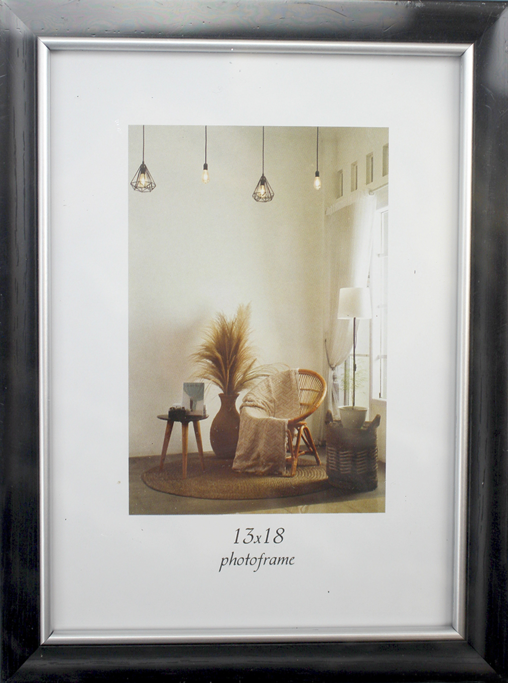 Фоторамка "Elite" 13х18 №MK-118 чорна,срібна оторочка(20) — фото товару | Канцелярський Сад