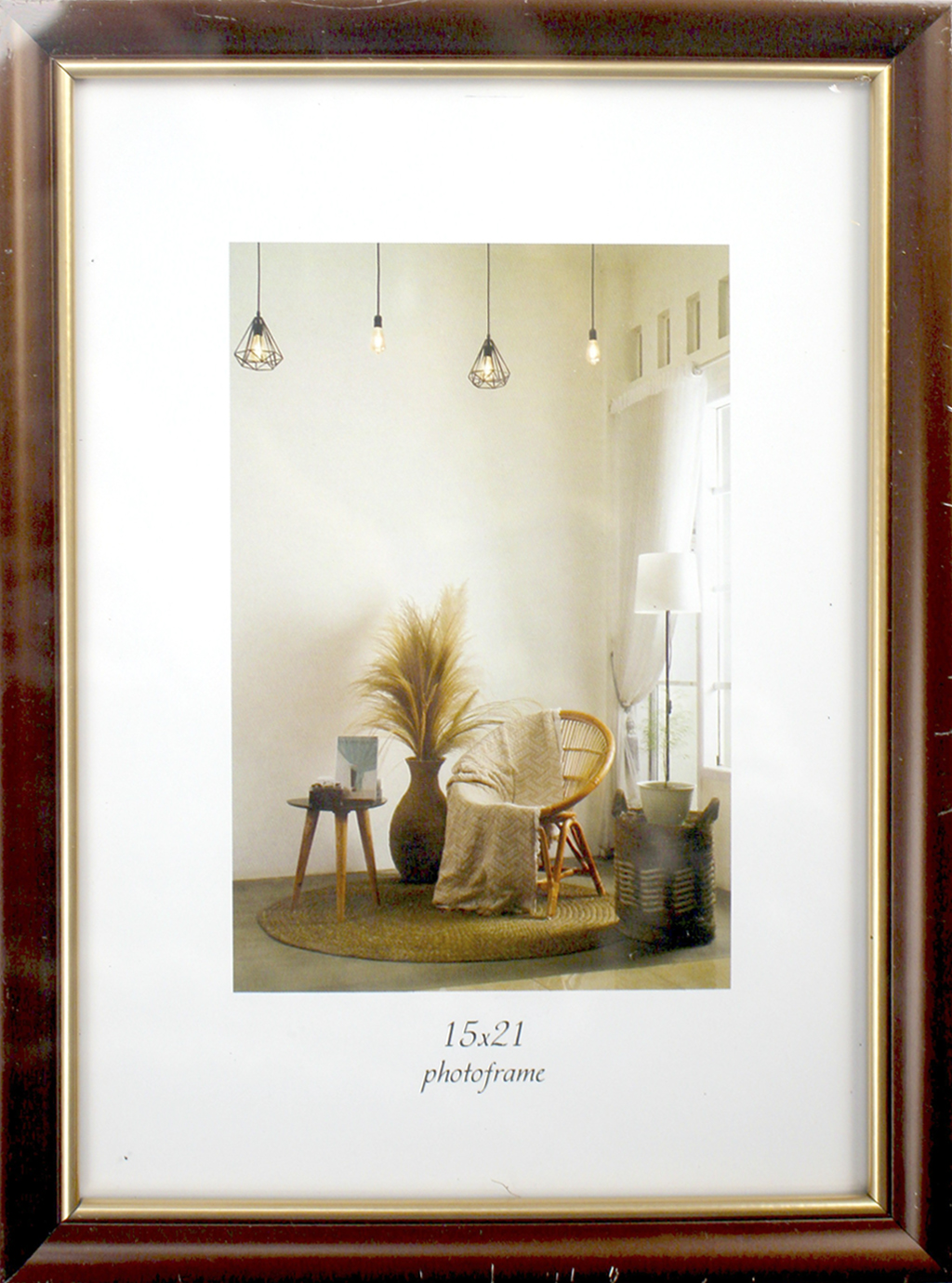 Фоторамка "Elite" 15х21 №MK-108 темно-коричнева,золота оторочка(22) — фото товару | Канцелярський Сад