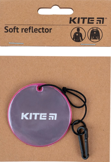 Підвіска м'яка світловідбиваюча "Kite" кругла, бузкова №K23-110-4(24) — фото товару | Канцелярський Сад