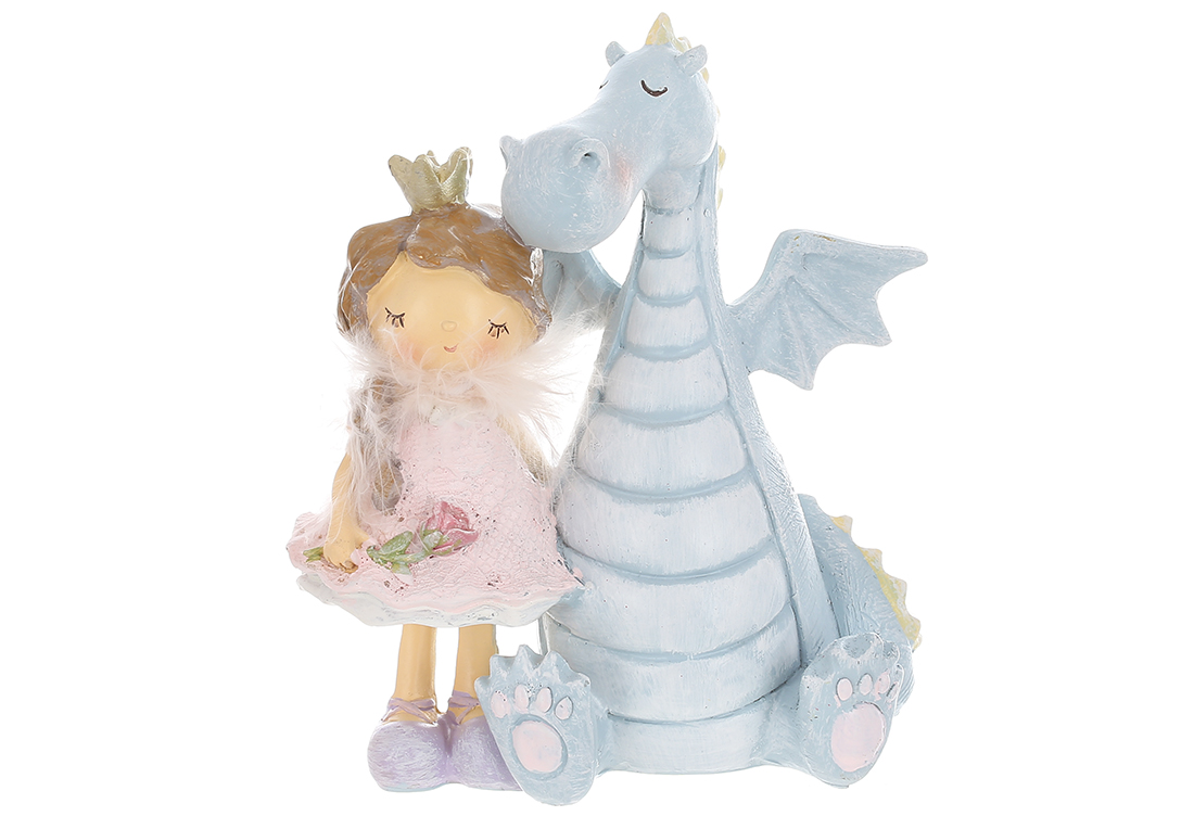 Фігурка декор. полістоун "Дівчинка з драконом" 12,5х15см №831-434/Bonadi/(1) — купити | Канцелярський Сад