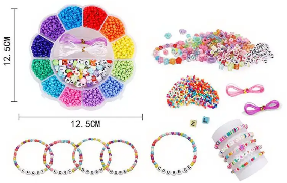 Бісер намистини,гумка,в кор-ці,16х16х2см №T026A-MZ1(180)(360) КІ — купити | Канцелярський Сад