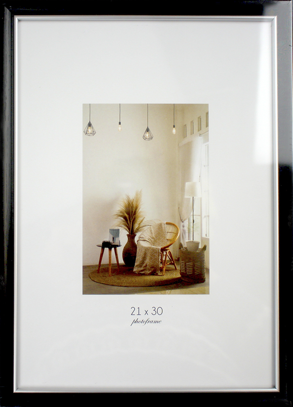 Фоторамка "Elite" 21х30 №MK-118 чорна,срібна оторочка(22) — фото товару | Канцелярський Сад