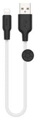 Кабель USB > lightning HOCO X21 Silicone 0.25м black/white — фото товару | Канцелярський Сад
