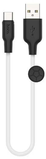 Кабель USB > Type-C HOCO X21 Silicone 0.25м black/white — фото товару | Канцелярський Сад