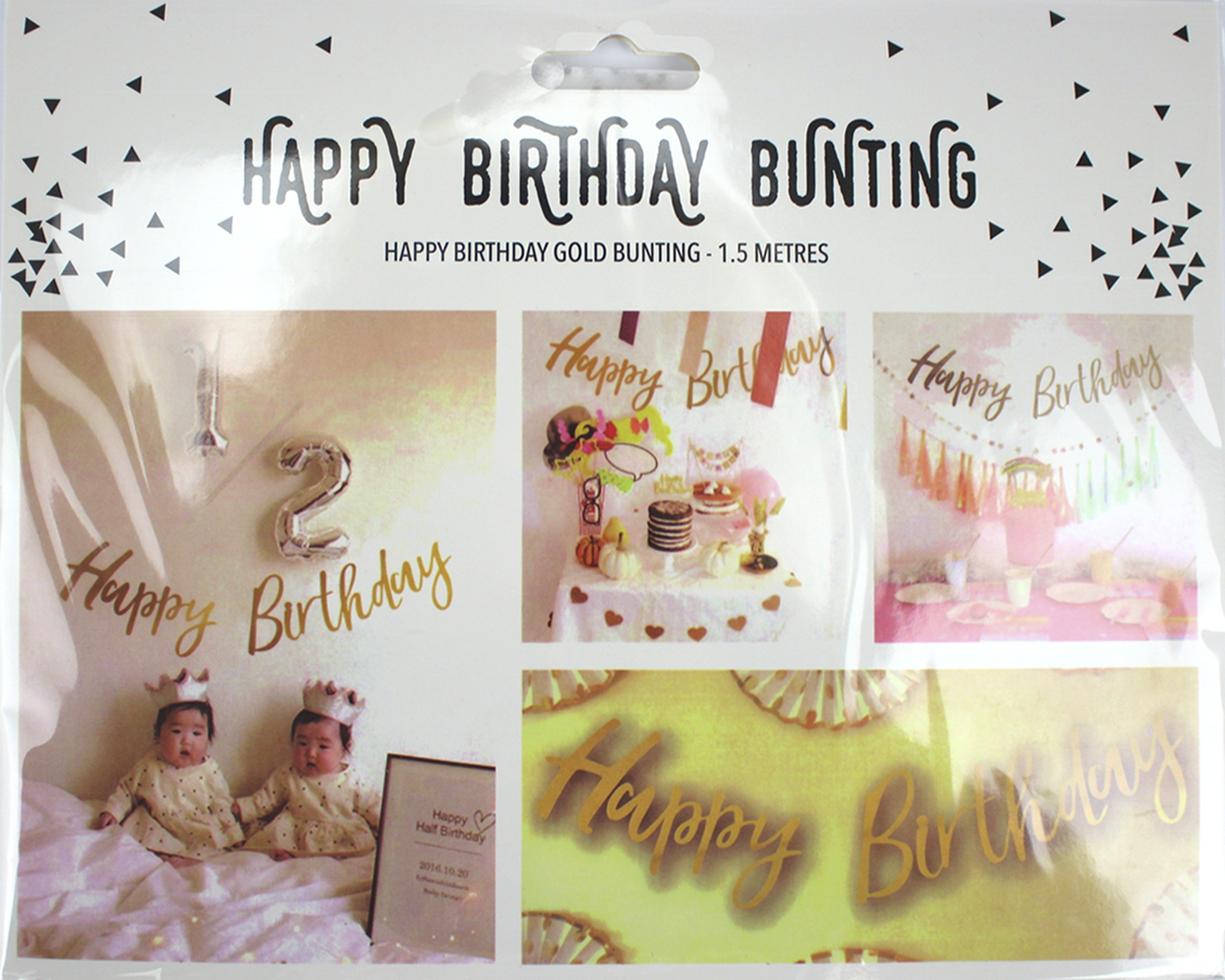 Гірлянда "Happy Birthday" червона №80204(12) — фото товару | Канцелярський Сад