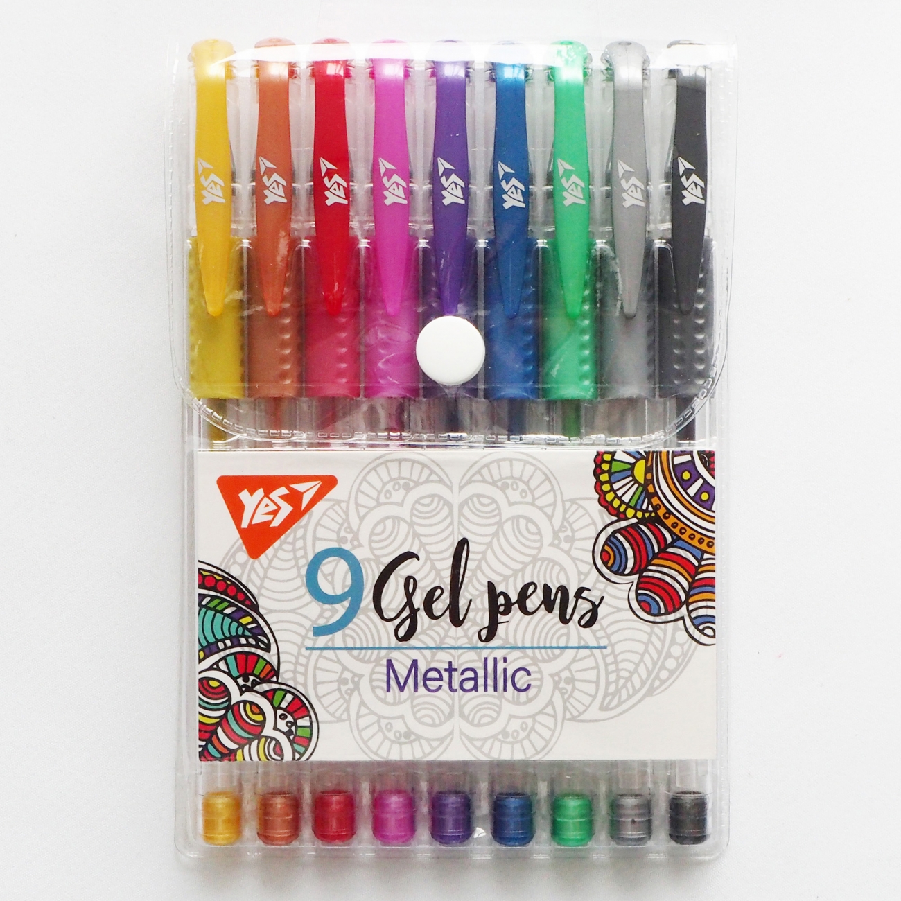 Набір ручок гел. "Yes" №420433 Metallic 9шт(12)(144) — купити | Канцелярський Сад