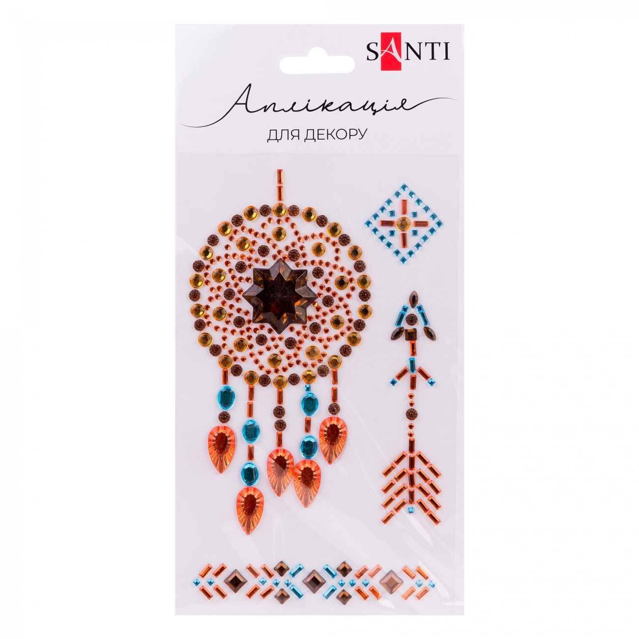 Аплікація зі стразів самокл. "Santi" Amulet 9,5х15см №742987(10) — фото товару | Канцелярський Сад