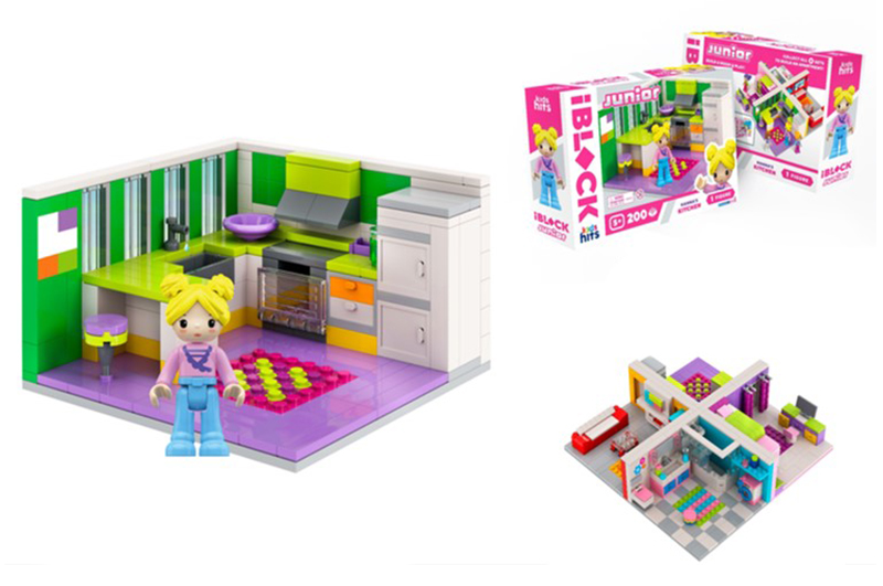 Конструктор "IBlock Junior" Дівчатка,Кухня Ханни 200дет.,в кор-ці №KH08/001/4(18)(36) КІ — фото товару | Канцелярський Сад