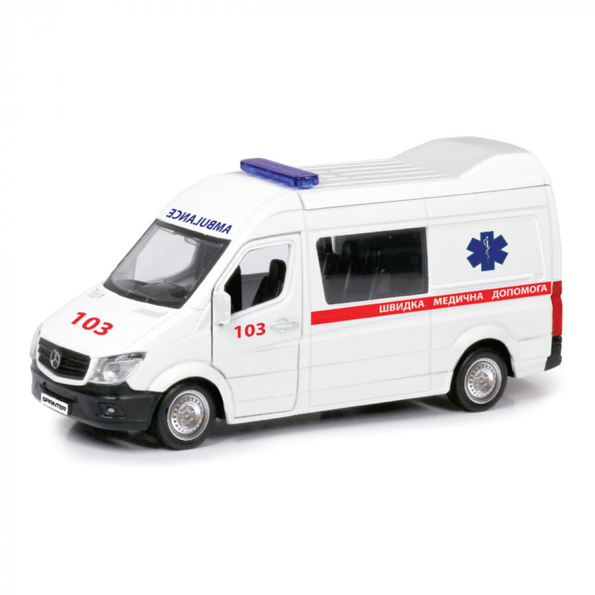 Автомодель "Technodriver"MERCEDES-BENZ SPRINT.швидка№250344U/КіддіСвіт/ — фото товару | Канцелярський Сад