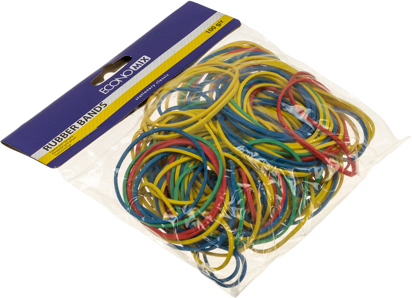 Резинка для грошей "Economix" №E41506 асорті 100гр d48мм(20)(150)(200) — купити | Канцелярський Сад