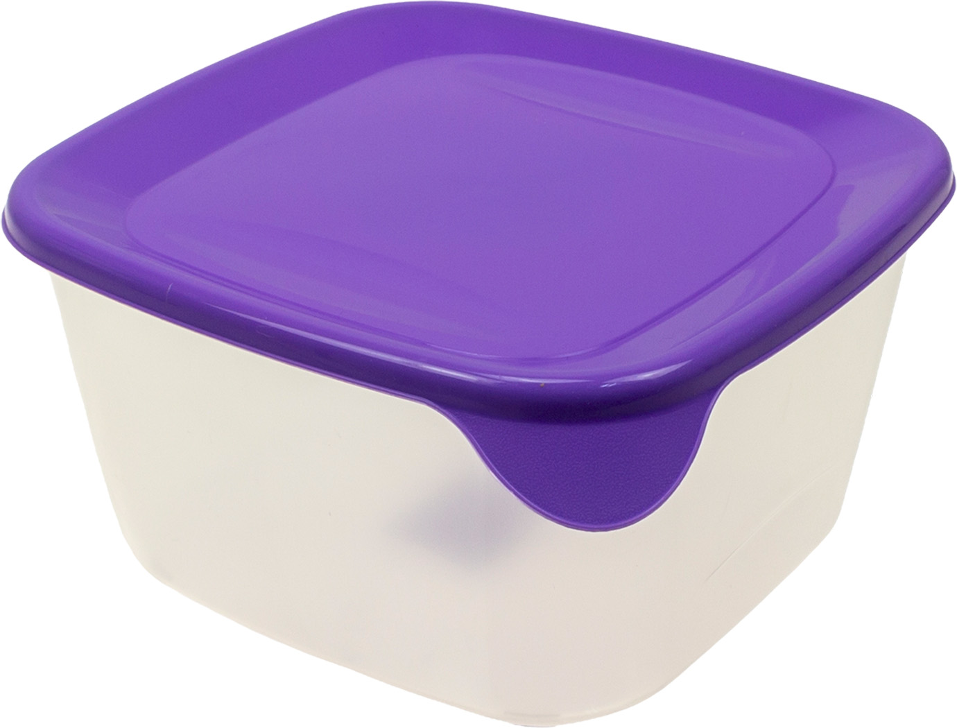 Контейнер для харч. прод. пласт. "Фаворит" 1,3л квадр.,прозорий №БП-056(60) — фото товару | Канцелярський Сад