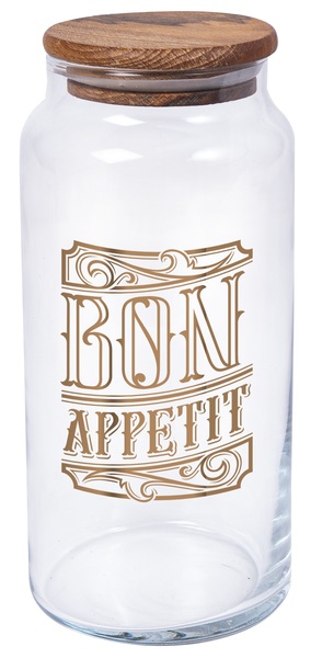 Банка скло "Herevin Bon Appetit" 1,4л з кришкою №232006-147(12) — купити | Канцелярський Сад