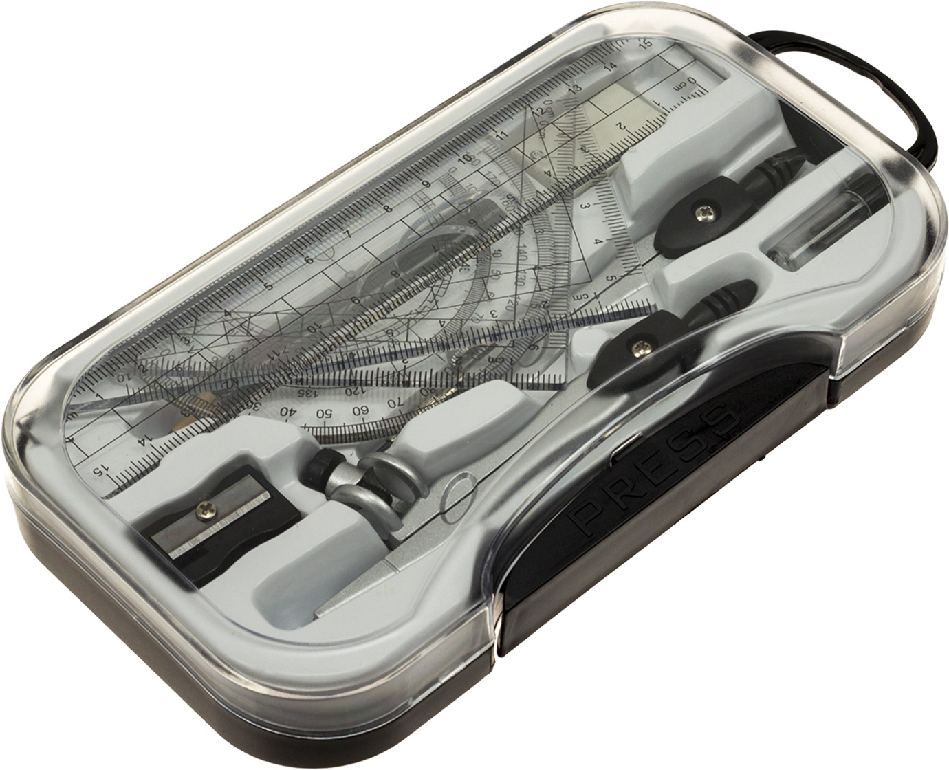 Готовальня "Economix/Maxi" 8предм.,чорна,у футлярі №E81426/MX81426(12)(96) — купити | Канцелярський Сад