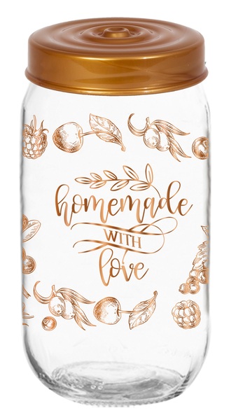 Банка скло "Herevin Decorated Jam Jar-Homemade With Love" 1л №171541-072(12) — купити | Канцелярський Сад