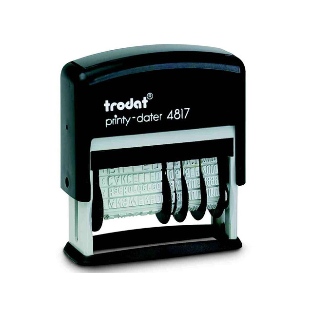 Датер з 12 бухгалт. термінами 3.8мм Trodat №4817 — фото товару | Канцелярський Сад