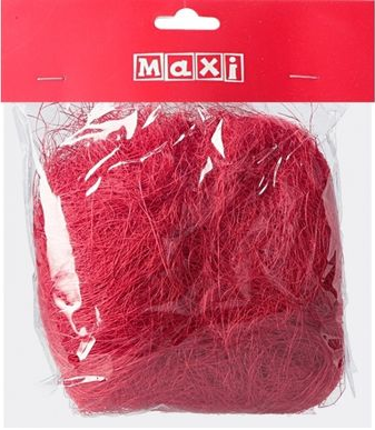 Декор. наповнювач "Сізаль" червоний,30г №BJ21-05113-C — фото товару | Канцелярський Сад