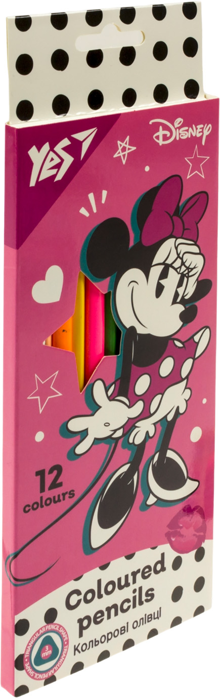 Олівці кольор. 12 кольор. "Yes" №290668 Minnie Mouse(12) — фото товару | Канцелярський Сад