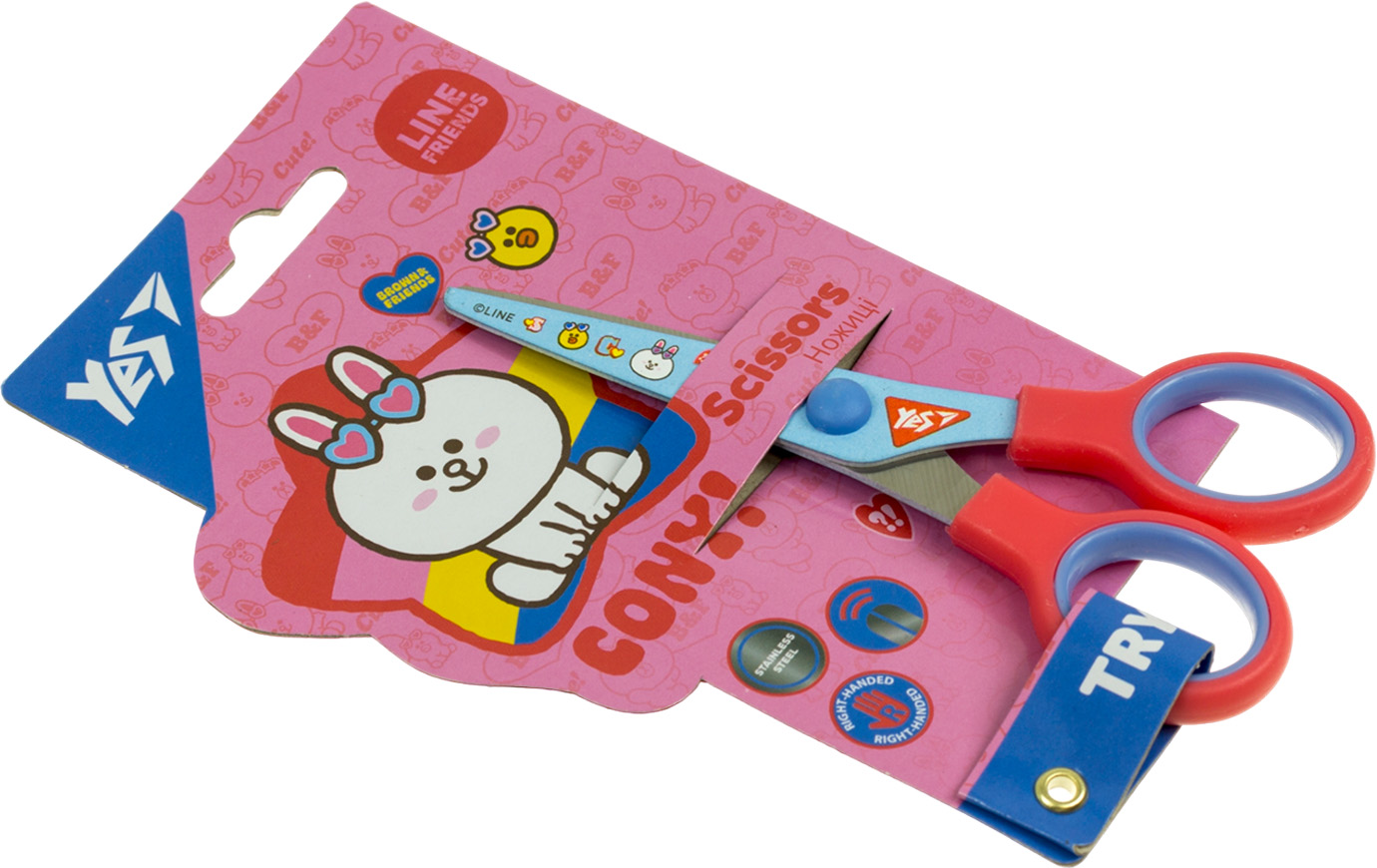 Ножиці дит. "Yes" №480429 Line friends з принтом на лезі(12) — купити | Канцелярський Сад