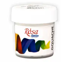 Гуашева фарба "Rosa Studio" білила титанові 20мл №323990901(80) — фото товару | Канцелярський Сад