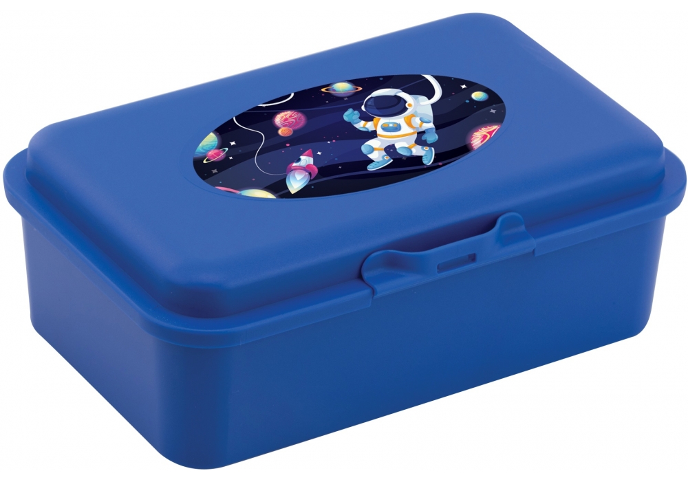 Ланч бокс пласт. "Economix" 750мл Space синій №E98388(12) — фото товару | Канцелярський Сад