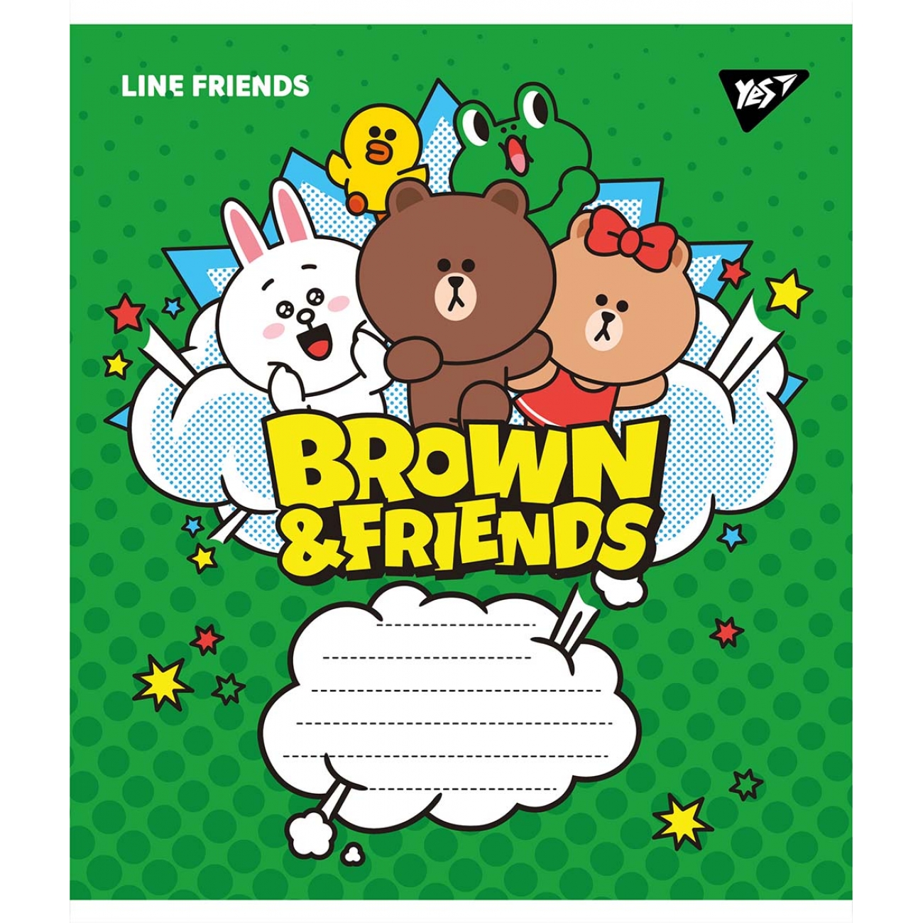Зошит 12арк. кліт. YES Line friends №766272(25)(500) — фото товару | Канцелярський Сад