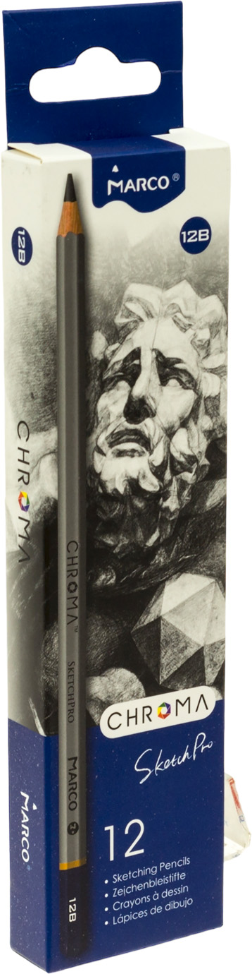Олівець гр. "Marco" Chroma №1015-12CB 12B(12)(144) — фото товару | Канцелярський Сад
