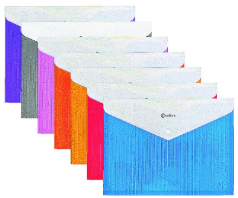 Папка-конверт "Optima" №O31315-99 А4 на кнопці асорті,розш.(6)(120) — фото товару | Канцелярський Сад