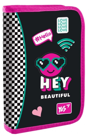 Пенал "Yes" Lovely Smile тв.,одинар.,2клап. №HP-04/533423(48) — фото товару | Канцелярський Сад