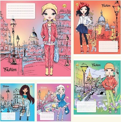 Зошит 24арк. кліт. /ТВ/ "Fashion" №ТЕ31301(20)(320) — фото товару | Канцелярський Сад