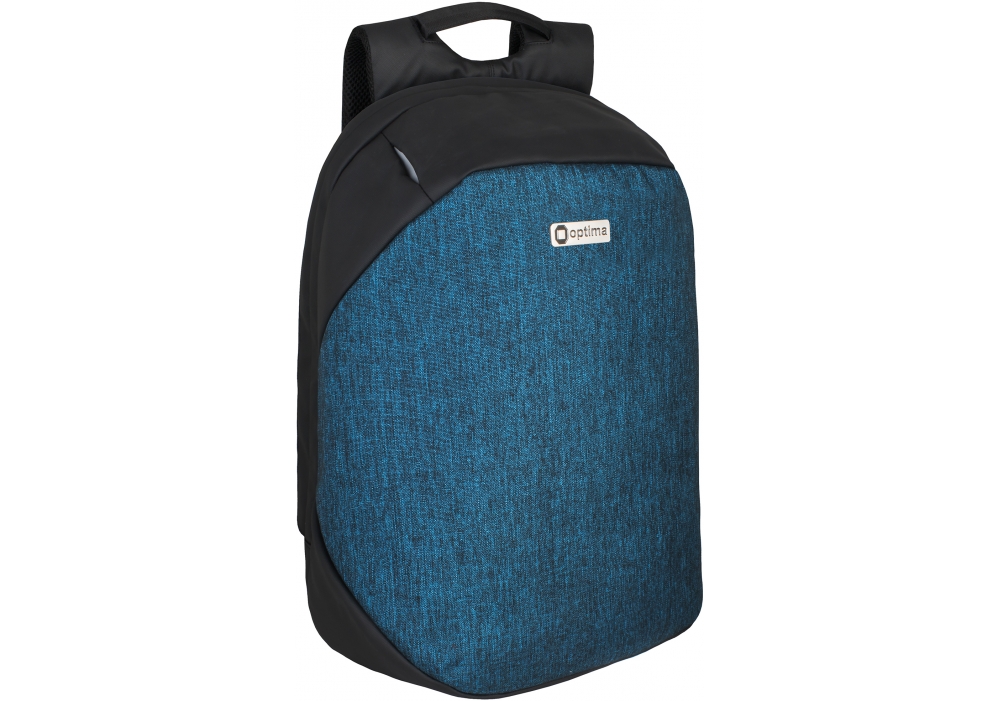 Рюкзак "Optima" Anti-theft 1від.,1карм. 17" темно-синій №O97366-02 — фото товару | Канцелярський Сад