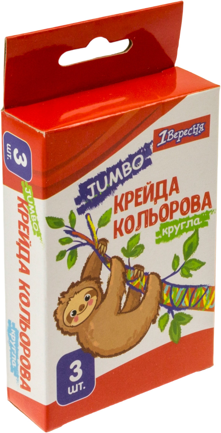 Крейда кольор. "1В" №400439 3шт Zoo Land(12)(120) — купити | Канцелярський Сад