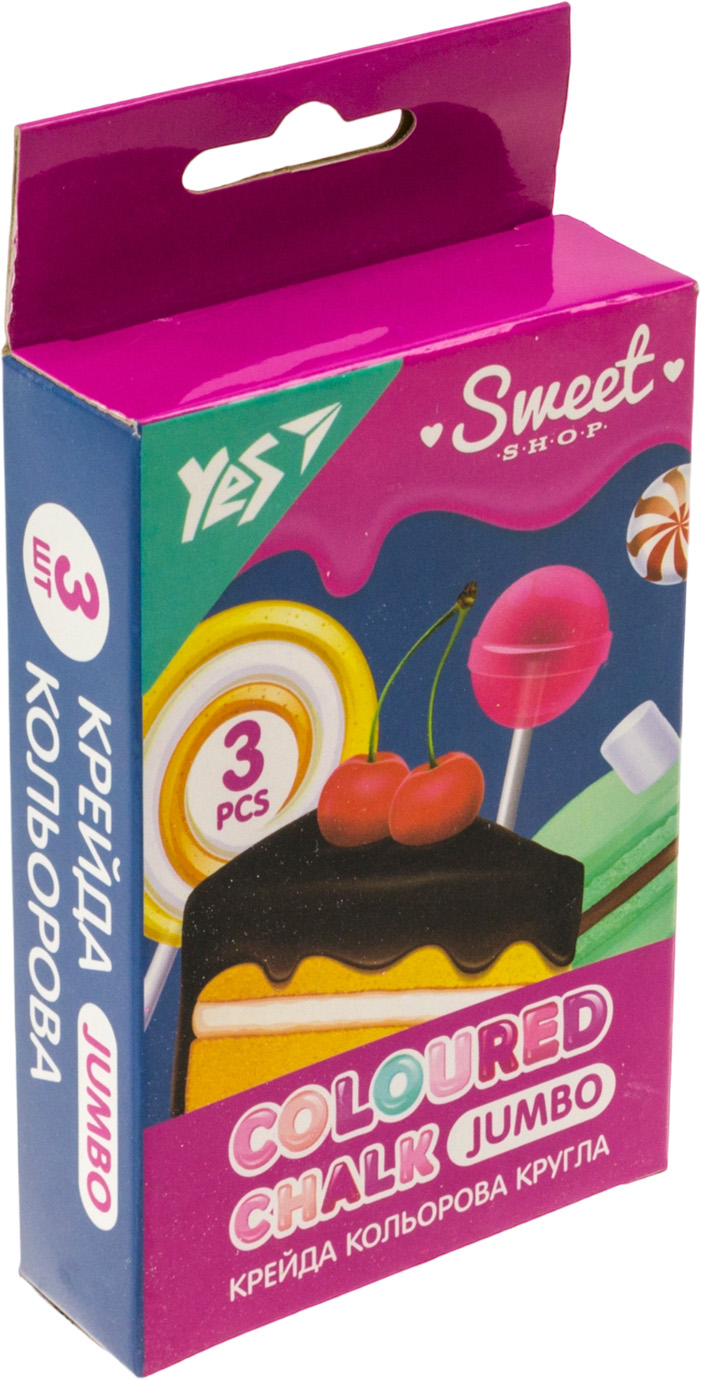 Крейда кольор. "Yes" №400459 3шт Jumbo Sweet Cream(12)(120) — купити | Канцелярський Сад