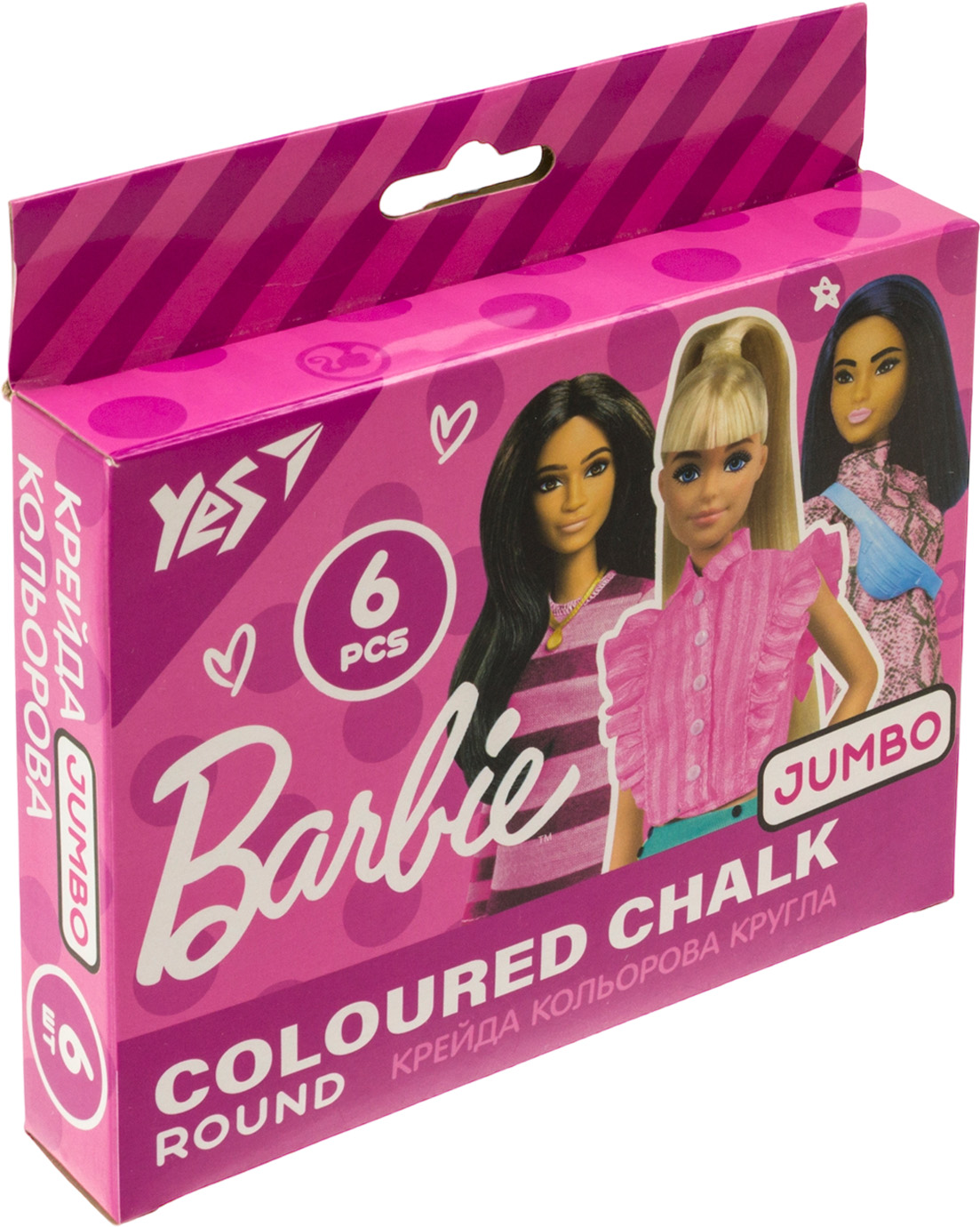 Крейда кольор. "Yes" №400463 6шт Jumbo Barbie(12)(72) — купити | Канцелярський Сад
