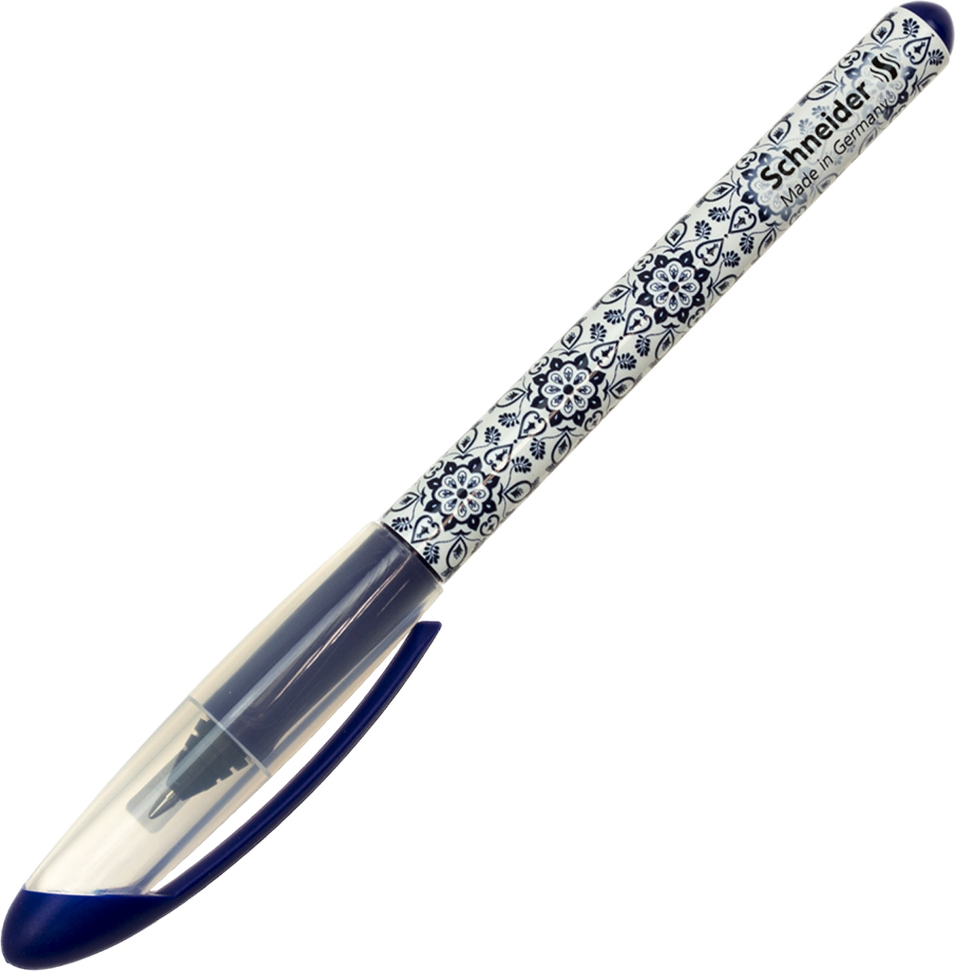 Ручка-роллер чорнильна "Schneider" №S187663 Pattern 0,7мм синя,з патроном,корпус синій(10) — фото товару | Канцелярський Сад