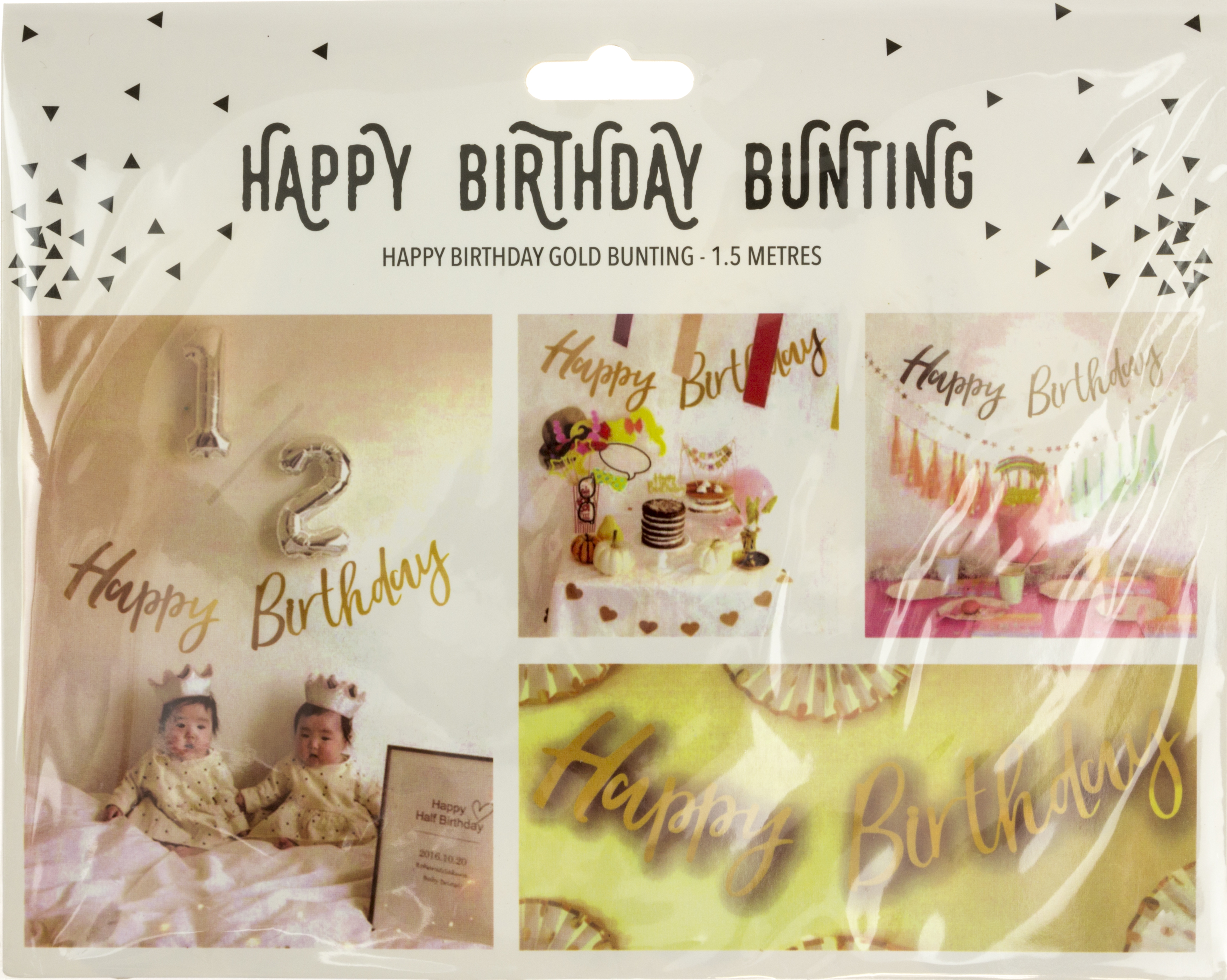 Гірлянда "Happy Birthday" фіолетова №80204(12) — фото товару | Канцелярський Сад