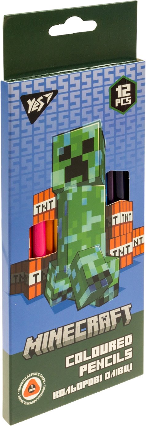 Олівці кольор. 12 кольор. "Yes" №290701 Minecraft(12)(240) — фото товару | Канцелярський Сад