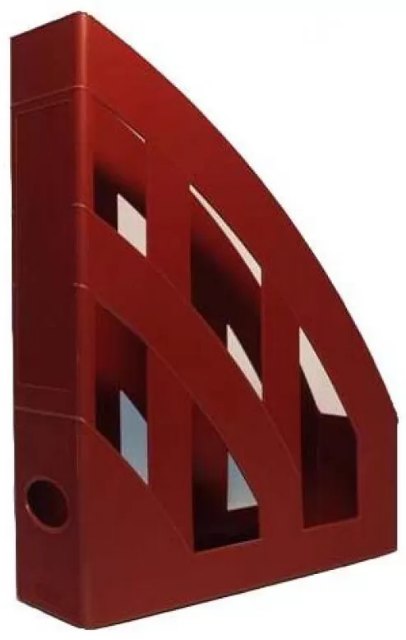 Лоток вертик. "КіП" №ЛВ-01 1від. темно-червоний(14) — фото товару | Канцелярський Сад